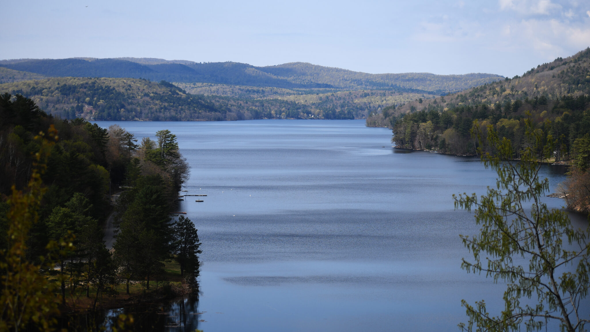 The Great Sacandaga Lake and our boat slips. Sacandaga Boat Slips